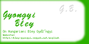 gyongyi bley business card